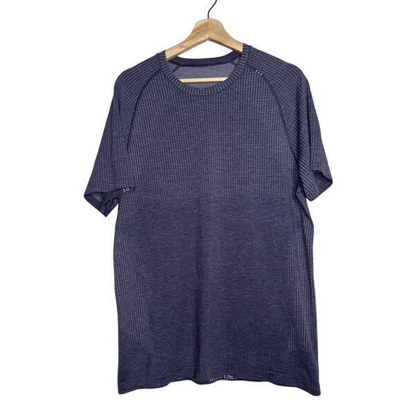 lululemon Metal Vent Tech Short Sleeve 2.0 Purple Heathered Shirt Size Large - Picture 1 of 5